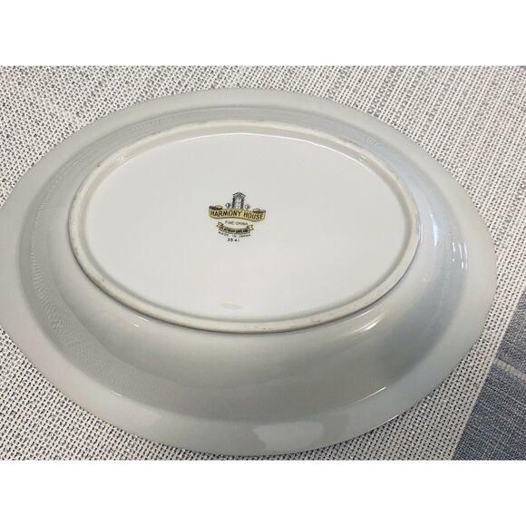 Harmony House China Platinum Garland Oval Vegetable Bowl - Picture 7 of 7